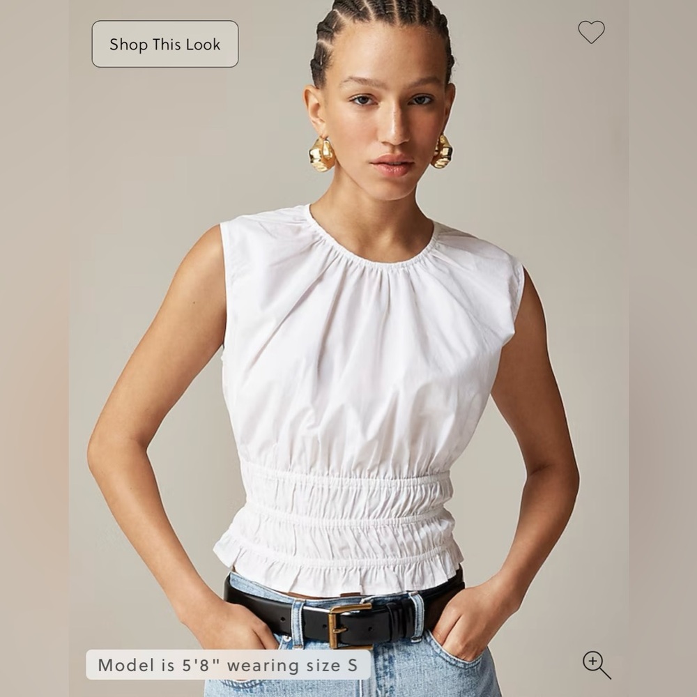 J.Crew Hyacinth top in cotton poplin